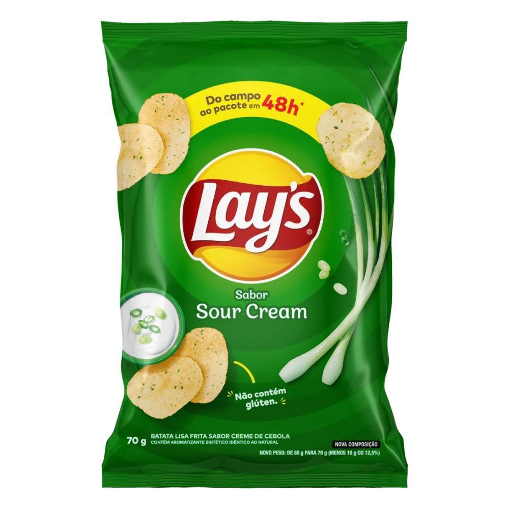 Salgadinho Elma Chips Lays Sour Cream 70g