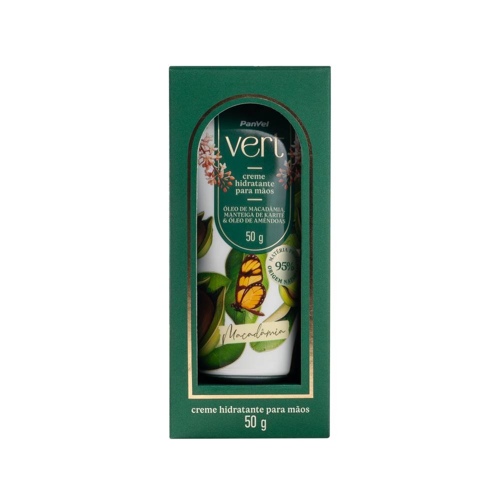 Creme Desodorante Hidratante Para Mãos Macadâmia Panvel Vert 26 50g