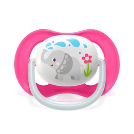 CHUPETA AVENT ULTRA AIR ANIMAIS 6 A 18 MESES BRANCO E ROSA 1 UNIDADE