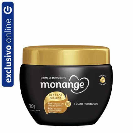 CREME DE TRATAMENTO MONANGE QUÍMICA SEM DRAMA 300G