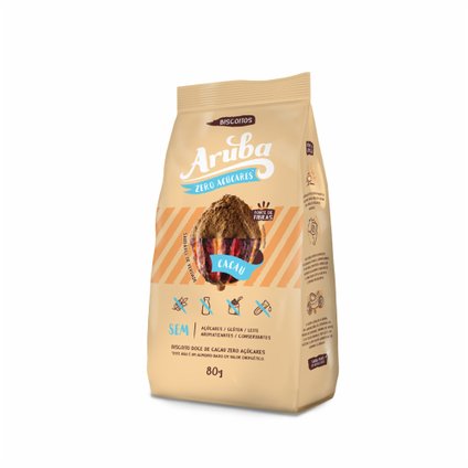 BISCOITO ARUBA ZERO AÇÚCAR CACAU