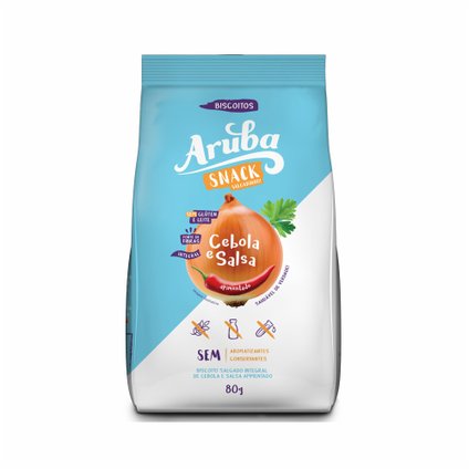 BISCOITO SALGADO ARUBA CEBOLA E SALSA 80G