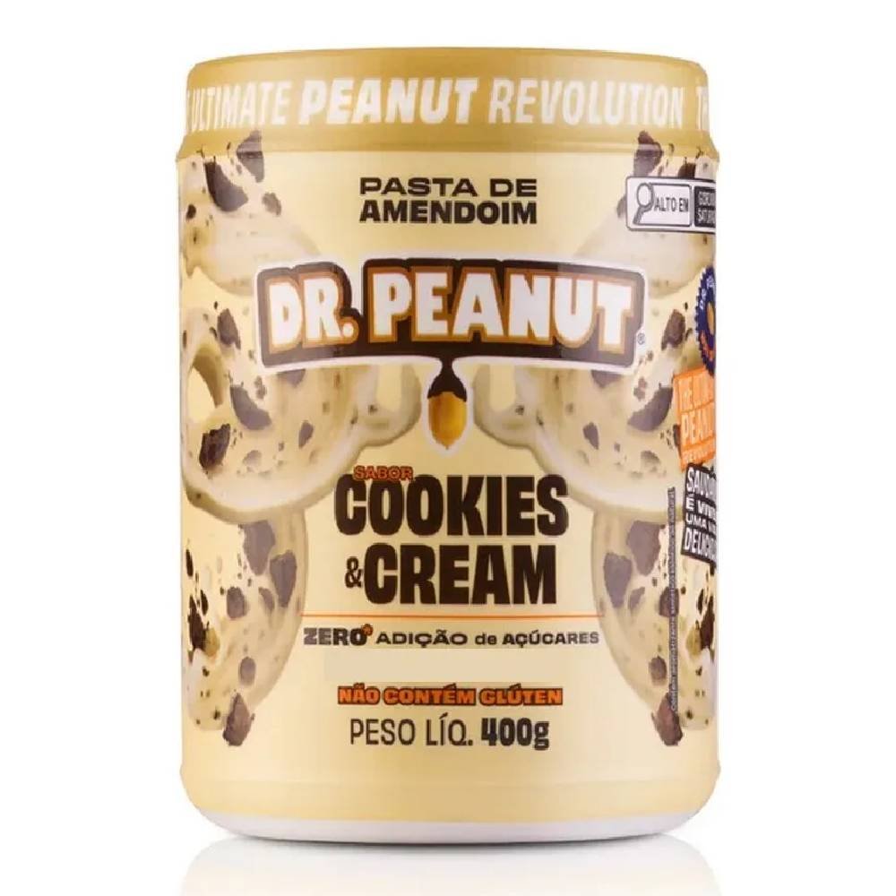 Pasta De Amendoim Dr. Peanut Cookies  Cream 400g