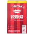 Kit Lavitan Carmed Cabelos E Unhas Iogurte De Morango 60 Comprimidos Mastigáveis 2 unidades