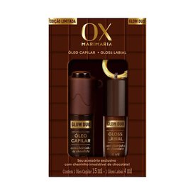 KIT OX MARI MARIA GLOW DUO ÓLEO CAPILAR 15ML + GLOSS LABIAL 4ML