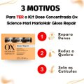 KIT AMPOLA CAPILAR OX MARI MARIA SCIENCE GLOSS REPAIR 3 UNIDADES 15ML CADA