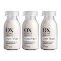 KIT AMPOLA CAPILAR OX MARI MARIA SCIENCE GLOSS REPAIR 3 UNIDADES 15ML CADA