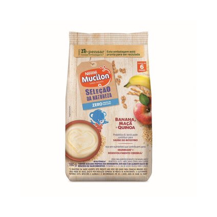 CEREAL INFANTIL MUCILON SELEÇÃO DA NATUREZA BANANA, MAÇÃ E QUINOA 180G