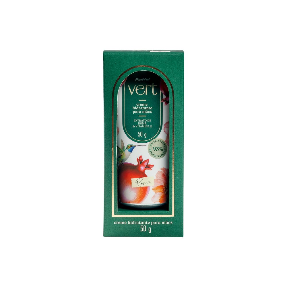 Creme Desodorante Hidratante Para Mãos Romã Panvel Vert 50g