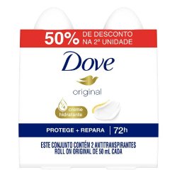 Kit Desodorante Roll-on Dove Original 2 Unidades 50ml Cada