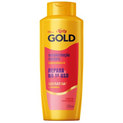CONDICIONADOR NIELY GOLD RECONSTRUÇÃO QUERATINA 275ML
