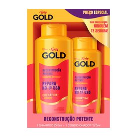 KIT NIELY GOLD RECONSTRUÇÃO QUERATINA SHAMPOO 275ML + CONDICIONADOR 275ML