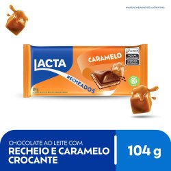 Chocolate Em Barra Lacta Caramelo Recheados 104g