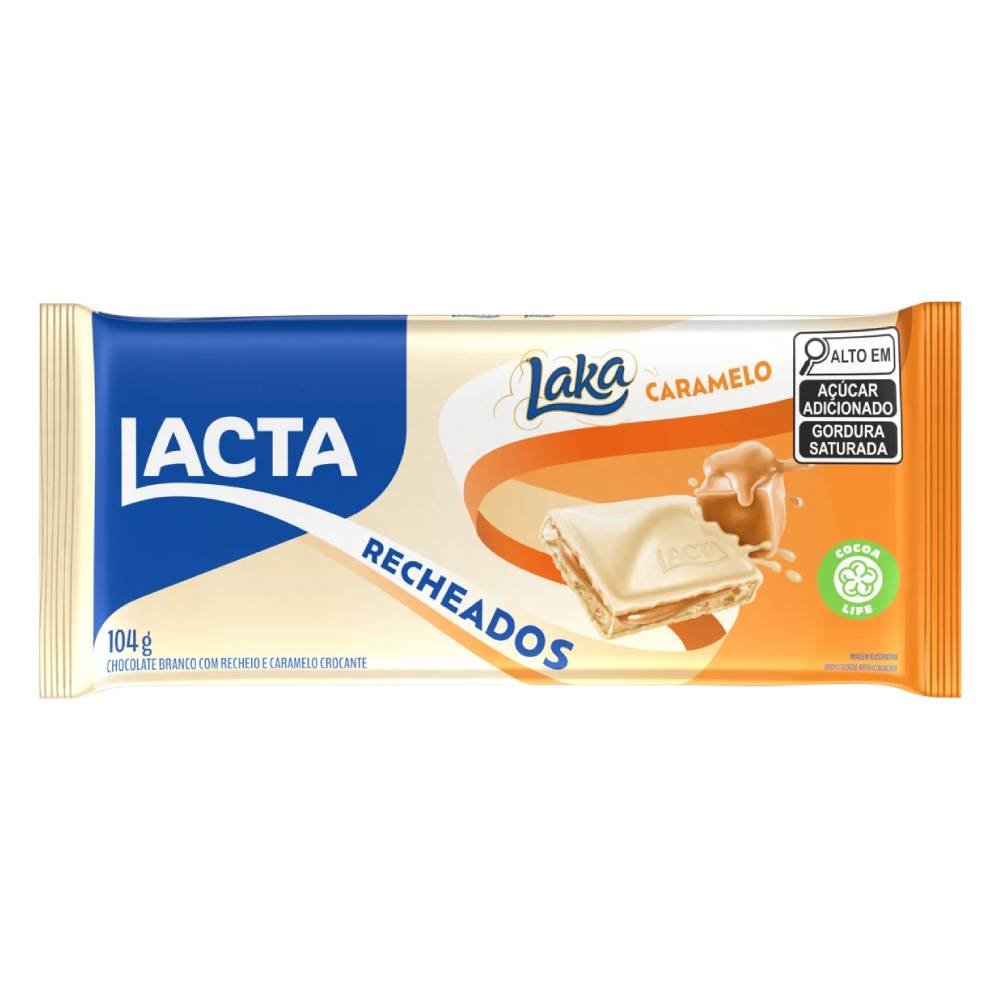Chocolate Barra Lacta Laka Caramelo 104g
