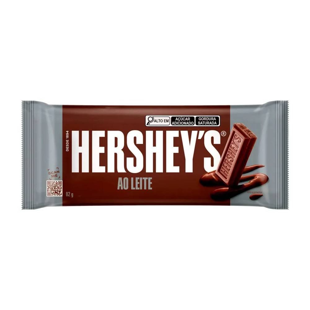 Chocolate Em Barra Hersheys Ao Leite 82g