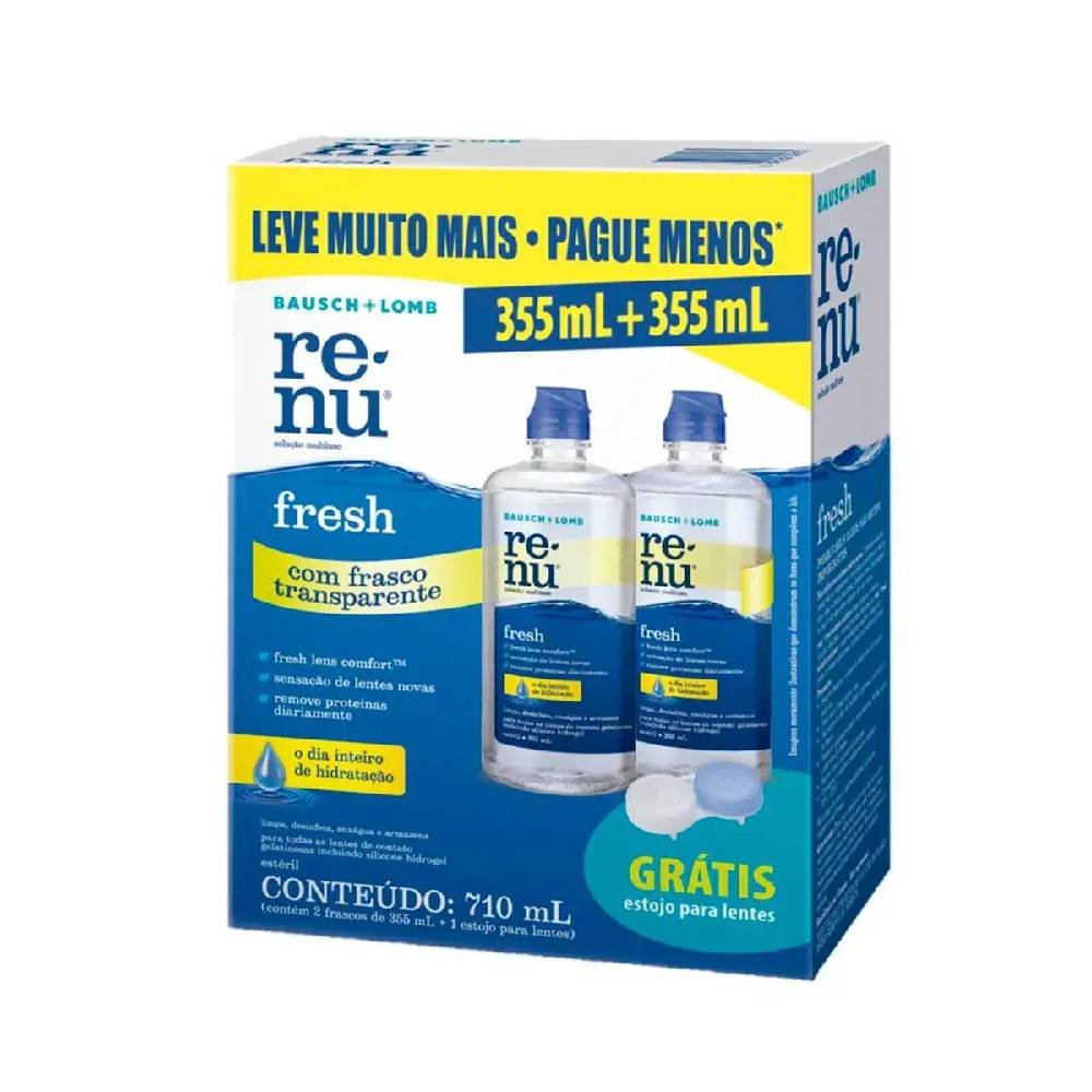 Renu Fresh 355ml + 355ml + Estojo De Lentes