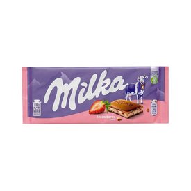 CHOCOLATE EM BARRA MILKA STRAWBERRY 100G