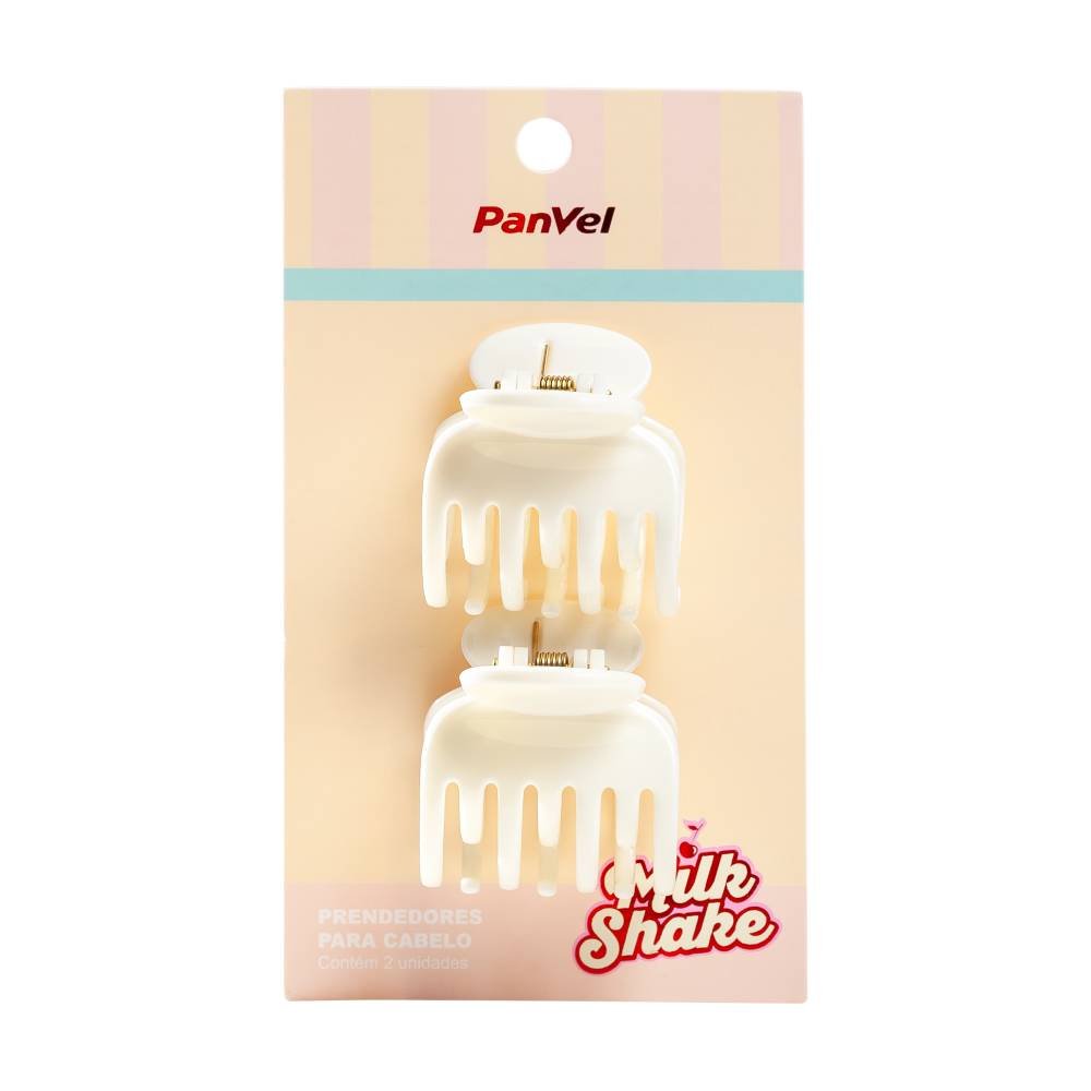 Kit 2 Prendedores Para Cabelo Panvel Milkshake Bege