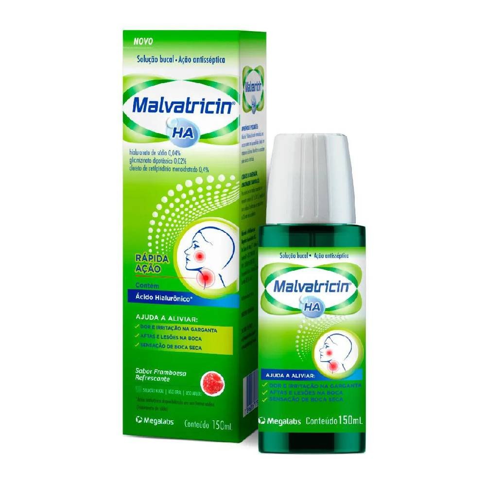 Solução Bucal Malvatricin Ha Fresh Framboesa 150ml