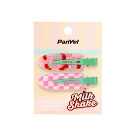 KIT 2 PASSADORES PARA CABELO PLÁSTICO PANVEL MILKSHAKE ESTAMPADO