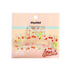 PRENDEDOR GRANDE PARA CABELO PLASTICO PANVEL MILKSHAKE CEREJA