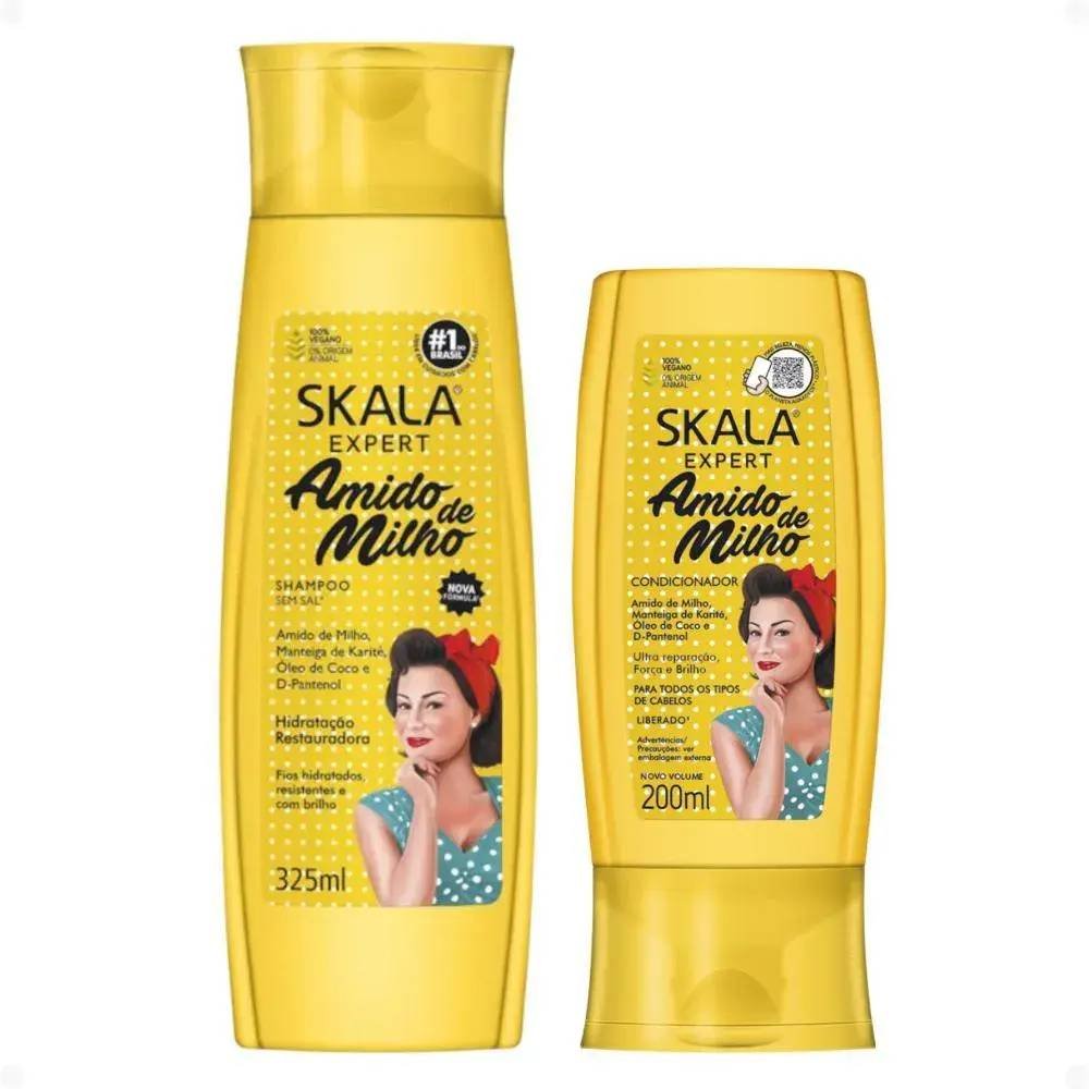 Kit Skala Amido De Milho Shampoo 325ml + Condicionador 200ml