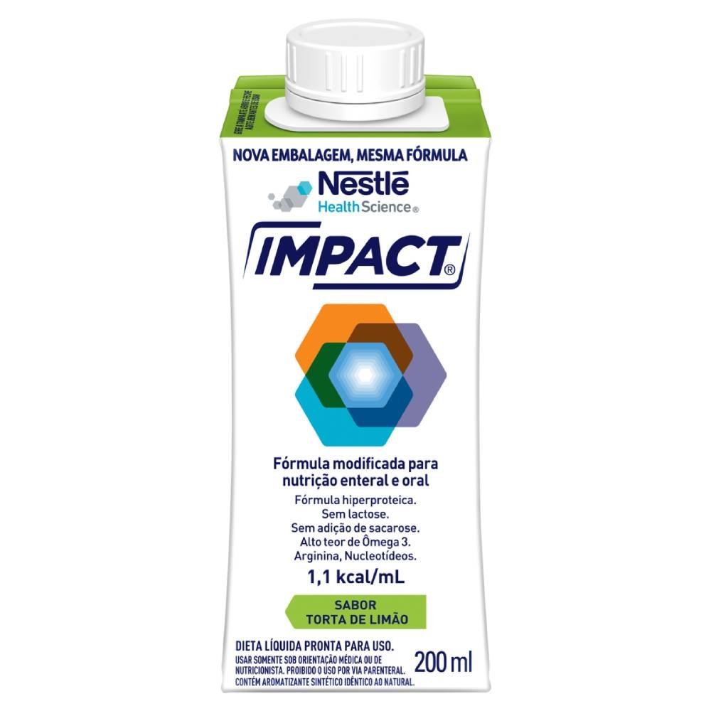 Nutrição Enteral E Oral Nestlé Impact Zero Lactose Torta De Limão 200ml