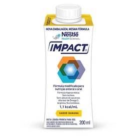NUTRIÇÃO ENTERAL E ORAL NESTLÉ IMPACT ZERO LACTOSE BANANA 200ML