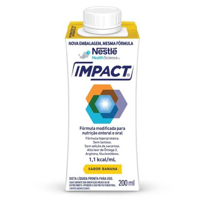 NUTRIÇÃO ENTERAL E ORAL NESTLÉ IMPACT ZERO LACTOSE BANANA 200ML