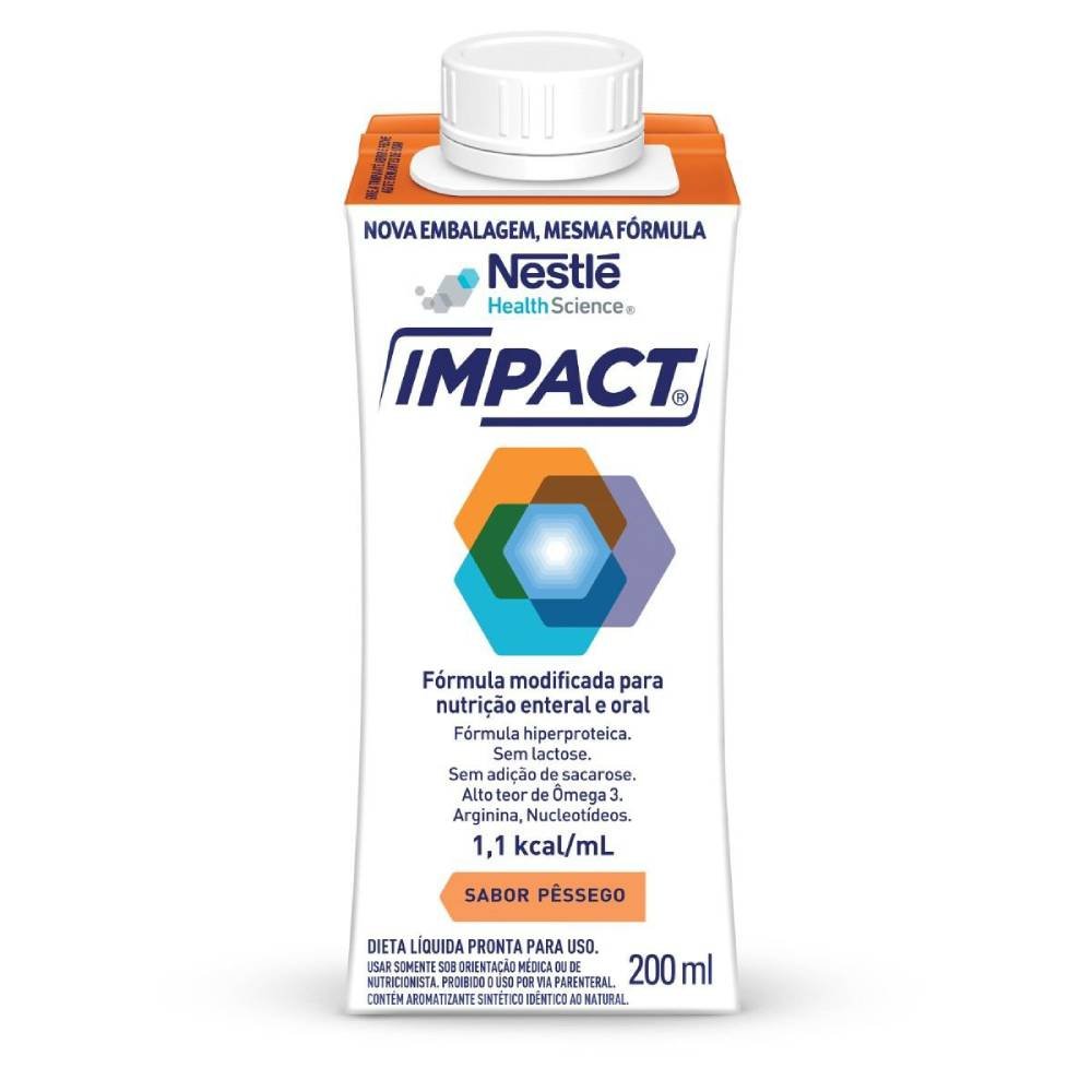 Nutrição Enteral E Oral Nestlé Impact Zero Lactose Pêssego 200ml