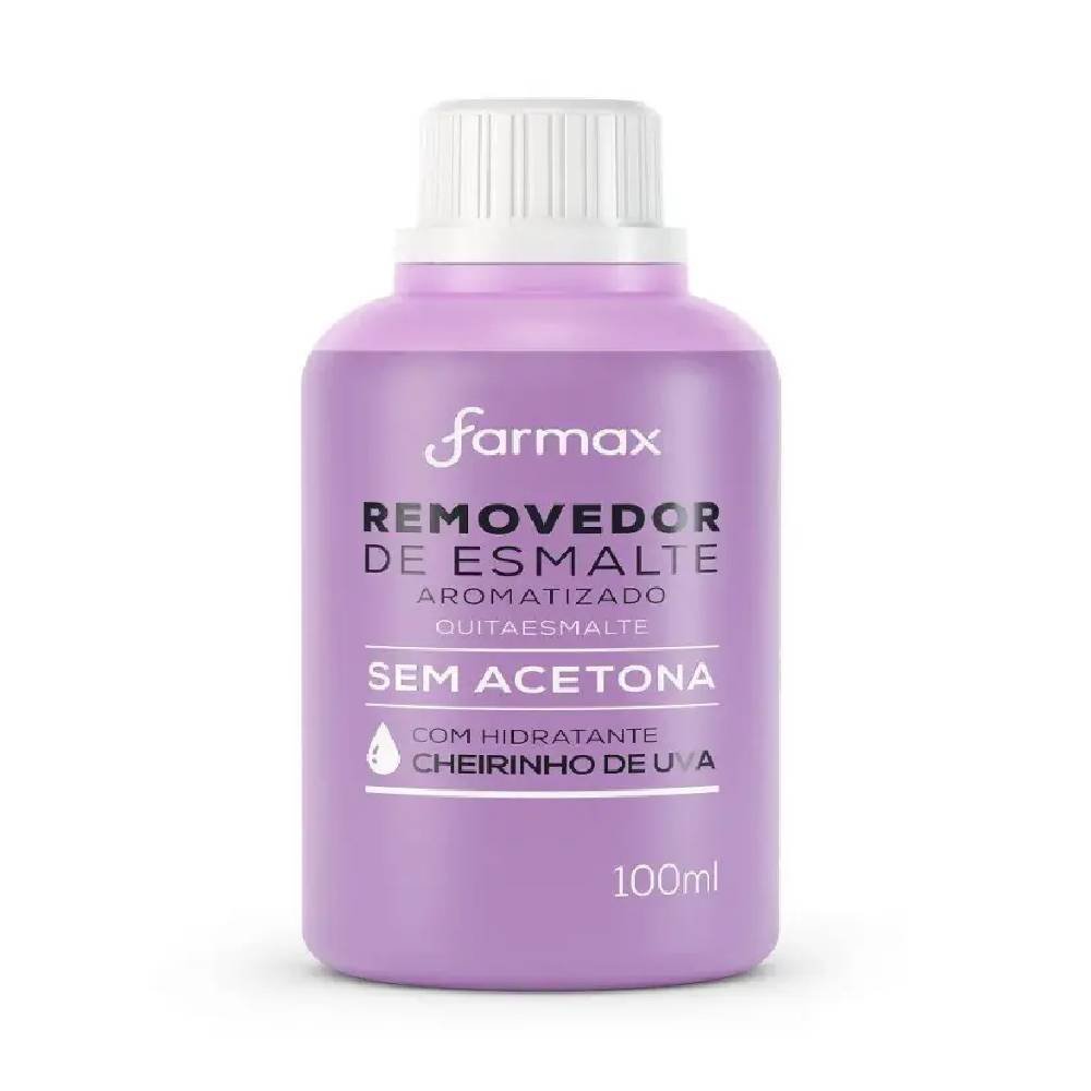 Removedor De Esmalte Farmax Sem Acetona Uva 100ml 