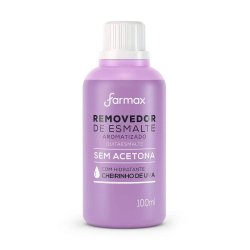 Removedor De Esmalte Farmax Sem Acetona Uva 100ml
