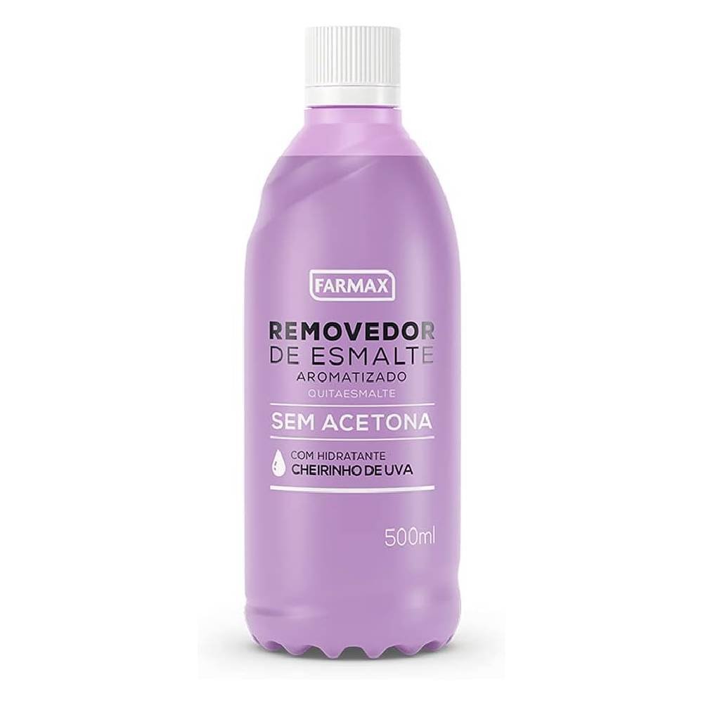 Removedor De Esmalte Farmax Sem Acetona Cheirinho De Uva 500ml