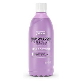 REMOVEDOR DE ESMALTE FARMAX SEM ACETONA CHEIRINHO DE UVA 500ML