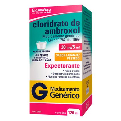 CLORIDRATO AMBROXOL ADULTO 6MG 120ML BIOSINTETICA GENÉRICO L