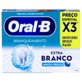 KIT CREME DENTAL ORAL-B EXTRA BRANCO 3 UNIDADES 70G CADA