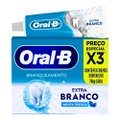 KIT CREME DENTAL ORAL-B EXTRA BRANCO 3 UNIDADES 70G CADA