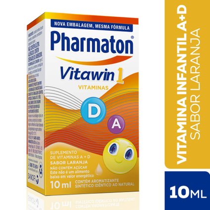 SUPLEMENTO DE VITAMINAS PHARMATON VITAWIN 1 SABOR LARANJA 10ML