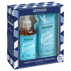 Kit Granado Tradicional Sabonete De Glicerina Líquido 300ml + Refil 300ml