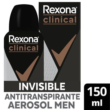 DESODORANTE AEROSOL REXONA CLINICAL MASCULINO INVISIBLE 150ML