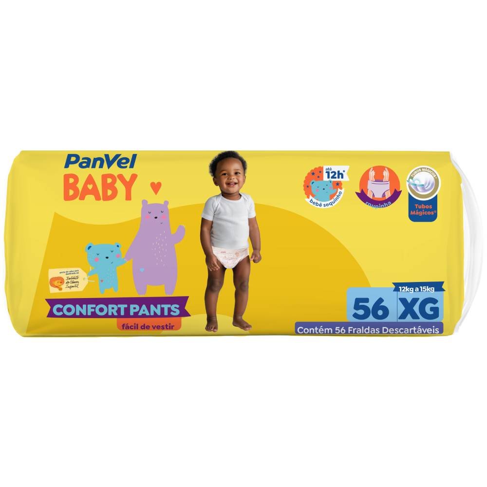 Fralda Roupinha Panvel Baby Pants Jumbo Xg 56 Unidades