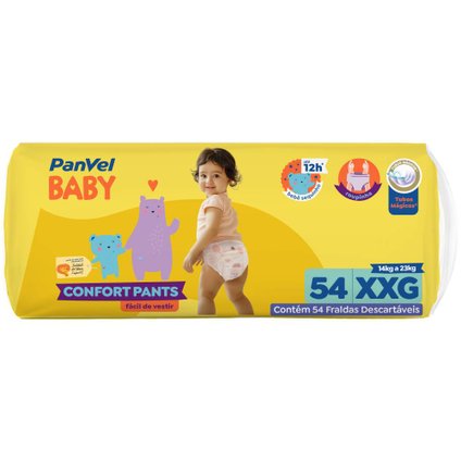 FRALDA ROUPINHA PANVEL BABY PANTS JUMBO XXG 54 UNIDADES