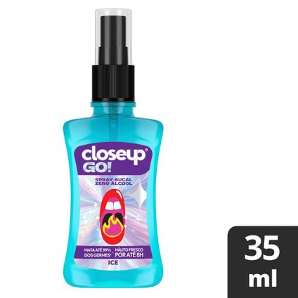 ENXAGUATÓRIO BUCAL EM SPRAY ICE CLOSEUP GO! 35ML