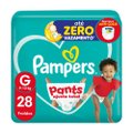 FRALDA PAMPERS PANTS MEGA AJUSTE TOTAL TAMANHO G 28 UNIDADES