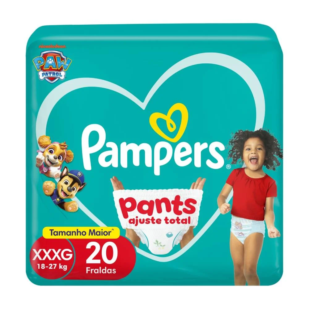 Fralda Pampers Pants Mega Ajuste Total Xxxg 20 Unidades