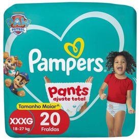 FRALDA PAMPERS PANTS MEGA AJUSTE TOTAL XXXG 20 UNIDADES