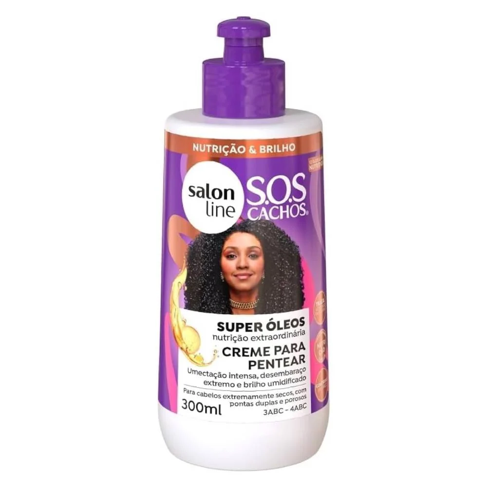 Creme Para Pentear Salon Line Sos Cachos Super Óleos 300ml