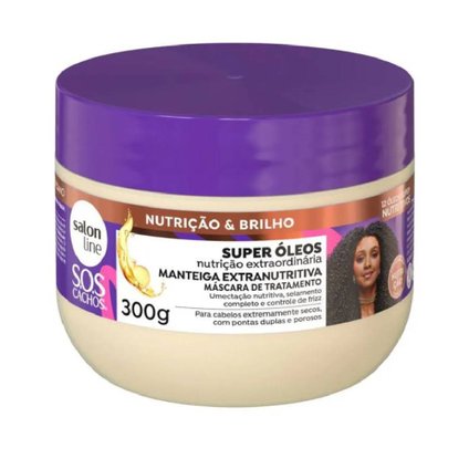MÁSCARA CAPILAR SALON LINE SOS CACHOS SUPER ÓLEOS 300G
