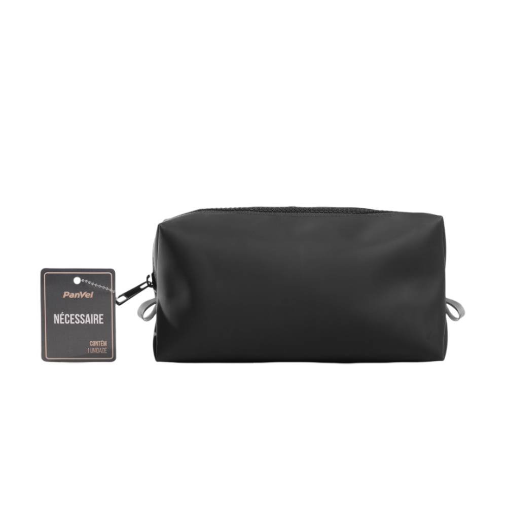 Necessaire Pvc Com Ziper Tratorado Panvel25 Preto