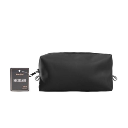 NECESSAIRE PVC COM ZIPER TRATORADO PANVEL25 PRETO